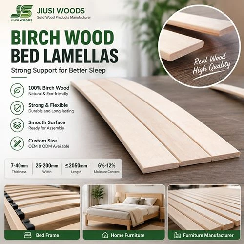 Birch Bed Slats Curved And Flat Wooden Slats